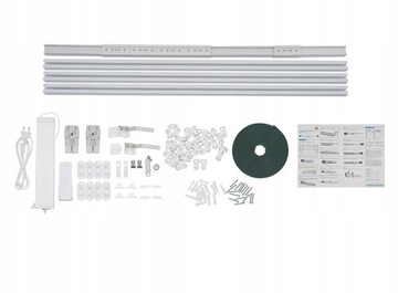 KARNISZ ELEKTRYCZNY FLEX SMART REGULOWANY 220-400 CM BIAŁY Z PILOTEM