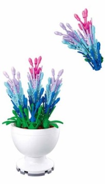 KLOCKI SLUBAN B1077 C LAWENDA W DONICZCE KWIAT