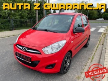 Hyundai i10 I Hatchback Facelifting 1.1 SOHC 69KM 2012 Hyundai i10 KLIMATYZACJA RADIOODTWARZACZ ALUFELGI SERWISOWANY GWARANCJA 1.1