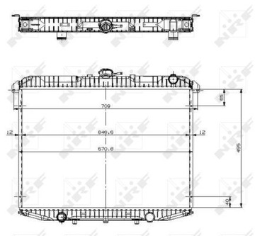 CHLADIČ VODY 509533 NRF NISSAN PICK UP TERRANO I