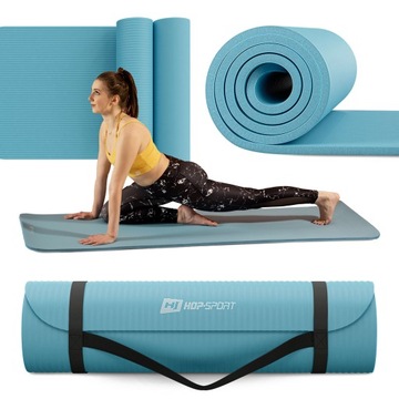 Mata fitness karimata antypoślizgowa gruba NBR 1cm 190x60cm do ćwiczeń