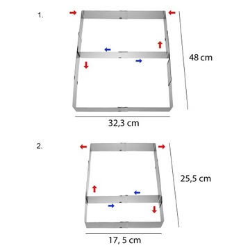 РЕГУЛИРУЕМАЯ ПРЯМОУГОЛЬНАЯ ПРОТИВНЯ ДЛЯ ВЫПЕЧКИ