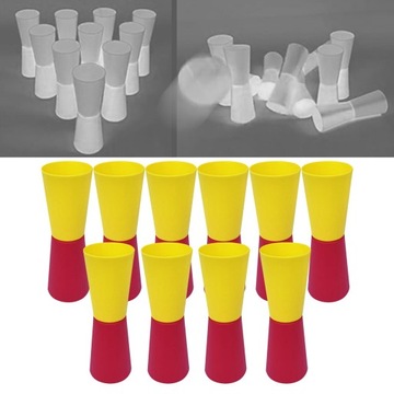 10 sztuk Flip Cups Zwinność Trening Sprawność fizyczna Odwrócony Czerwony Żółty