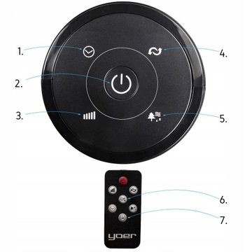 Колонный вентилятор Yoer Spiro, черный