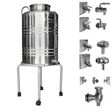 BECZKA ze STALI INOX bańka kanka 50L pojemnik ANTAŁEK na wino bimber whisky