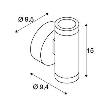 Настенный светильник для наружного освещения SLV UP/DOWN 232485 IP44