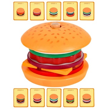 Игрушка-гамбургер в виде еды для детей Монтессори.