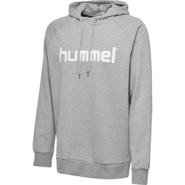 Bluza z Kapturem Hummel Go Cotton Logo Hoodie szara r. M