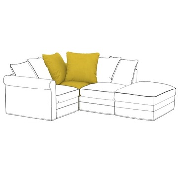 GRONLID Pokrycie sekcji narożnej, Velvet Yellow