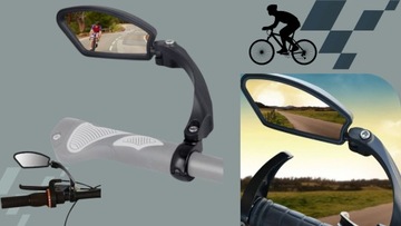 ВЕЛОСИПЕДНОЕ ЗЕРКАЛО ЗАДНЕЕ СЛЕВА, РЕГУЛИРОВКА УГЛА РУЛЯ