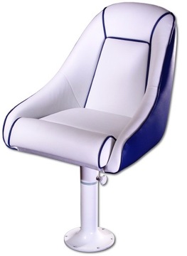 Fotel kapitański jachtowy motorowy tapicerka skóra