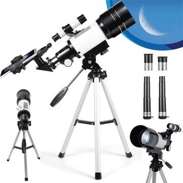 TELESKOP ASTRONOMICZNY LUNETA 70 mm 300 mm