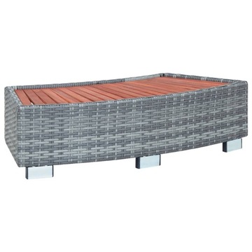 VidaXL Stopień do spa, szary, 92 x 45 x 25 cm, pol