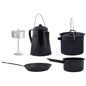 Посуда Esschert Design Camping, 4 предмета, черный, FF215