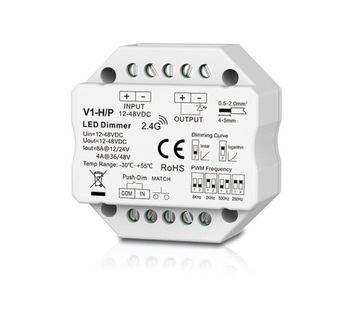V1-H/P Ściemniacz LED RF 12-24VDC 1CH 8A PushDimDC GW5