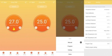 Inteligentny Termostat Obciążalny 16A Podłogówka Czarny TR061C WiFi TUYA