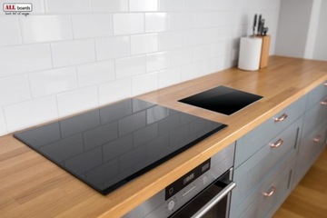 Szklana deska do krojenia CZARNA CZERŃ 60x52cm deska kuchenna