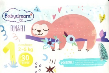 Pieluszki Babydream Fun&Fit Rozmiar 1 30 szt.