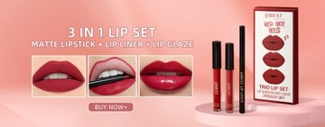 QIBEST Матовая жидкая губная помада Водостойкая длинная