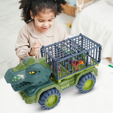 Игрушки для пожарных машин для детей 3-8 лет, динозавры с выдвижным механизмом.