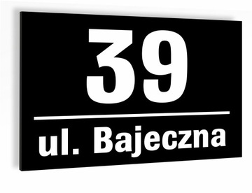 Tabliczka ADRESOWA CZARNA WIDOCZNA Numer domu