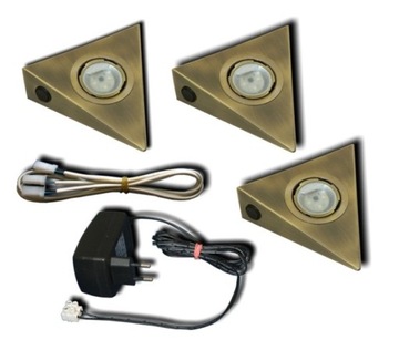 Zestaw 3 Lampek Trójkąt z wyłącznikiem LED G4 1,5W