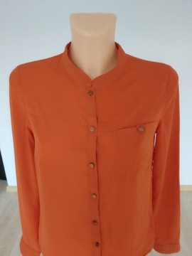 Pomarańczowa bluzka mgiełka H&M 34 XS