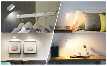 MAGNETYCZNA LAMPA ŚCIENNA OBRÓT O 360° DO SCHODÓW/KORYTARZY 2 PCS