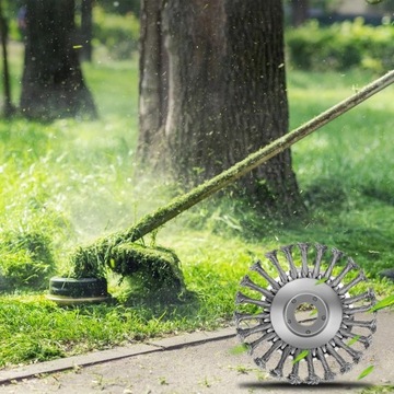 OKRĄGŁA SZCZOTKA DO USUWANIA CHWASTÓW 25CM GŁOWICA PODKASZARKI DO TRAWY