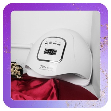 Lampa do Paznokci LED UV do Hybryd Żeli Mocna 80W Hybryd SUN LCD X5 TRYBÓW