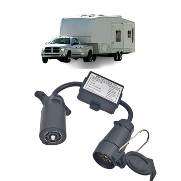 ADAPTER PRZEJŚCIÓWKA PRZYCZEPY 7 NA 7PIN ROZDZIELENIE PRZEWODU ŚWIATŁA TYL