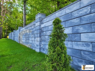 Kształtki bloczki pustaki betonowe ogrodzeniowe gładkie KOST BET Royal P50