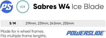 SKATE BLADE POWERSLIDE Iceblade SABRE W4 S/M