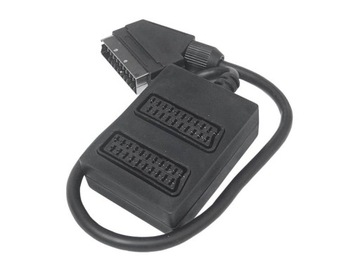 ROZDZIELACZ ADAPTER ZŁĄCZE PRZEJŚCIE SCART wtyk EURO - 2x wtyk EURO