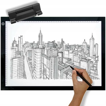 ДОСКА С ПОДСВЕТКОЙ СВЕТОДИОДНАЯ ДОСКА ДЛЯ ЧЕРТЕЖА Калька формата А3