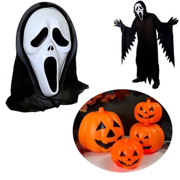 МАСКА КРИК с капюшоном Scream HALLOWEEN MASKS B
