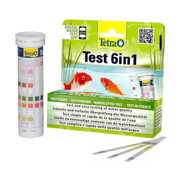 TETRA POND TEST 6IN1 ТЕСТ-ПОЛОСКА ДЛЯ ПРУДОВ 25 ШТ.