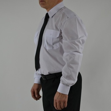 Koszula Służbowa Biała Długi Rękaw POLICJA 2XL