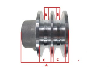 ШКИВ ДВИГАТЕЛЯ С ДВОЙНЫМ НАСОСОМ OS FI 63/20 ММ