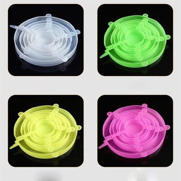 Biały różowy styl Zestaw silikonowych pokrywek do