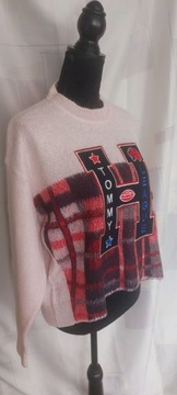 TOMMY HILFIGER ITALIAN YARN atrakcyjny sweterek (S-M)