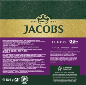 NESPRESSO JACOBS LUNGO INTENSO КОФЕ 40 шт. XXL-ПАК