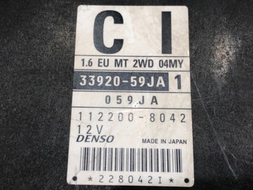 JEDNOTKA MOTORU SUZUKI LIANA 33920-59JA 1.6 106KM ŘÍZENÍ MODUL