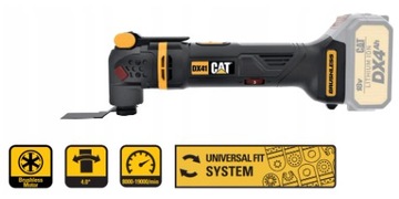 Аккумуляторная орбитальная шлифовальная машина CAT DX41B, 18 В + 14 аксессуаров