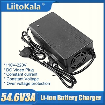 LiitoKala 54.6V 3A Ładowarka Do 13S 48V Li