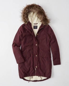 ABERCROMBIE Hollister Kurtka Sherpa Parka S USA