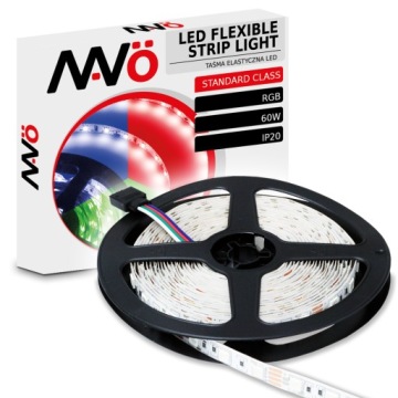 TAŚMA RGB LED WIELOKOLOROWA 12V ROLKA 5M IP20
