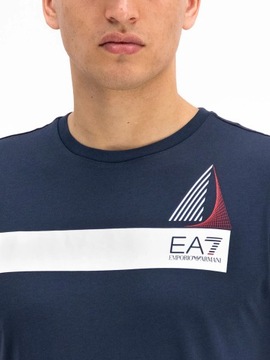 EA7 EMPORIO ARMANI męski t-shirt granatowy bawełniany koszulka XL