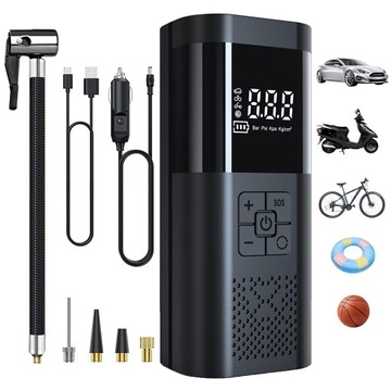 AKUMULATOROWA POMPKA DO OPON ELEKTRYCZNA POMPKA POWIETRZA DO ROWERÓW PIŁEK