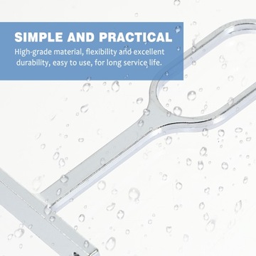 Овальный конец штанги удерживает занавеску.